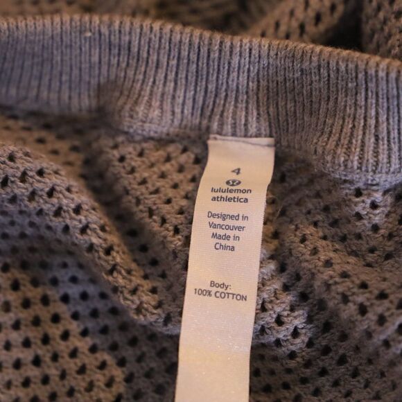 Lululemon Bhakti Life Heathered Grey Sweater Sz 4 - Picture 4 of 6